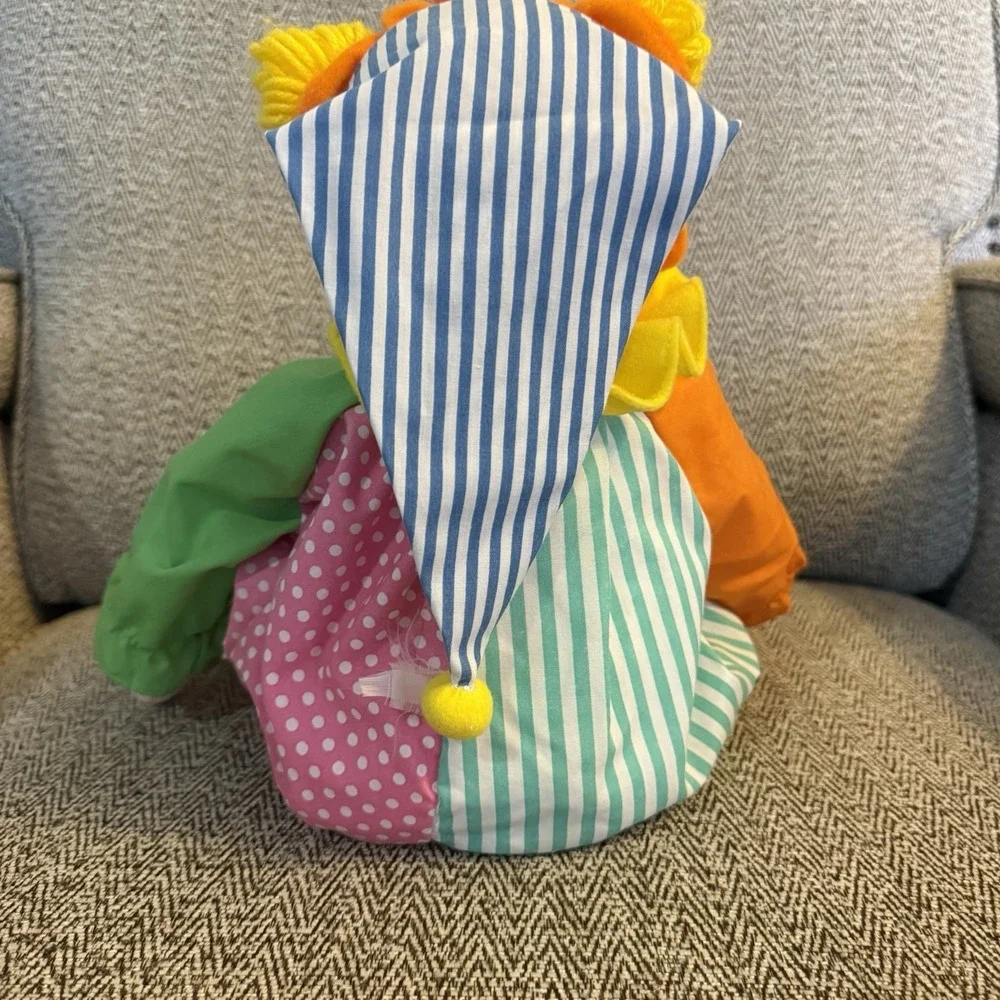 RUSS CHUCKLES CLOWN STRIPE STAR MULTI COLOR STUFFED PLUSH‎ CLOTH DOLL TOY 19